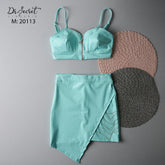 مجموعة تنورة جلدية